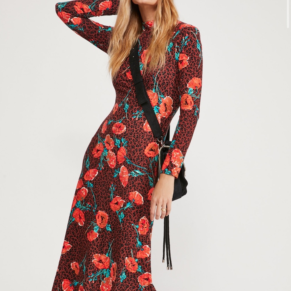 Free People Retro Romance Midi Dress